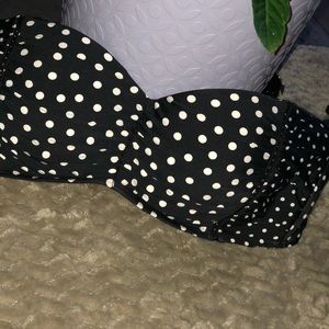 Bandeau Polka Dot Bikini Top